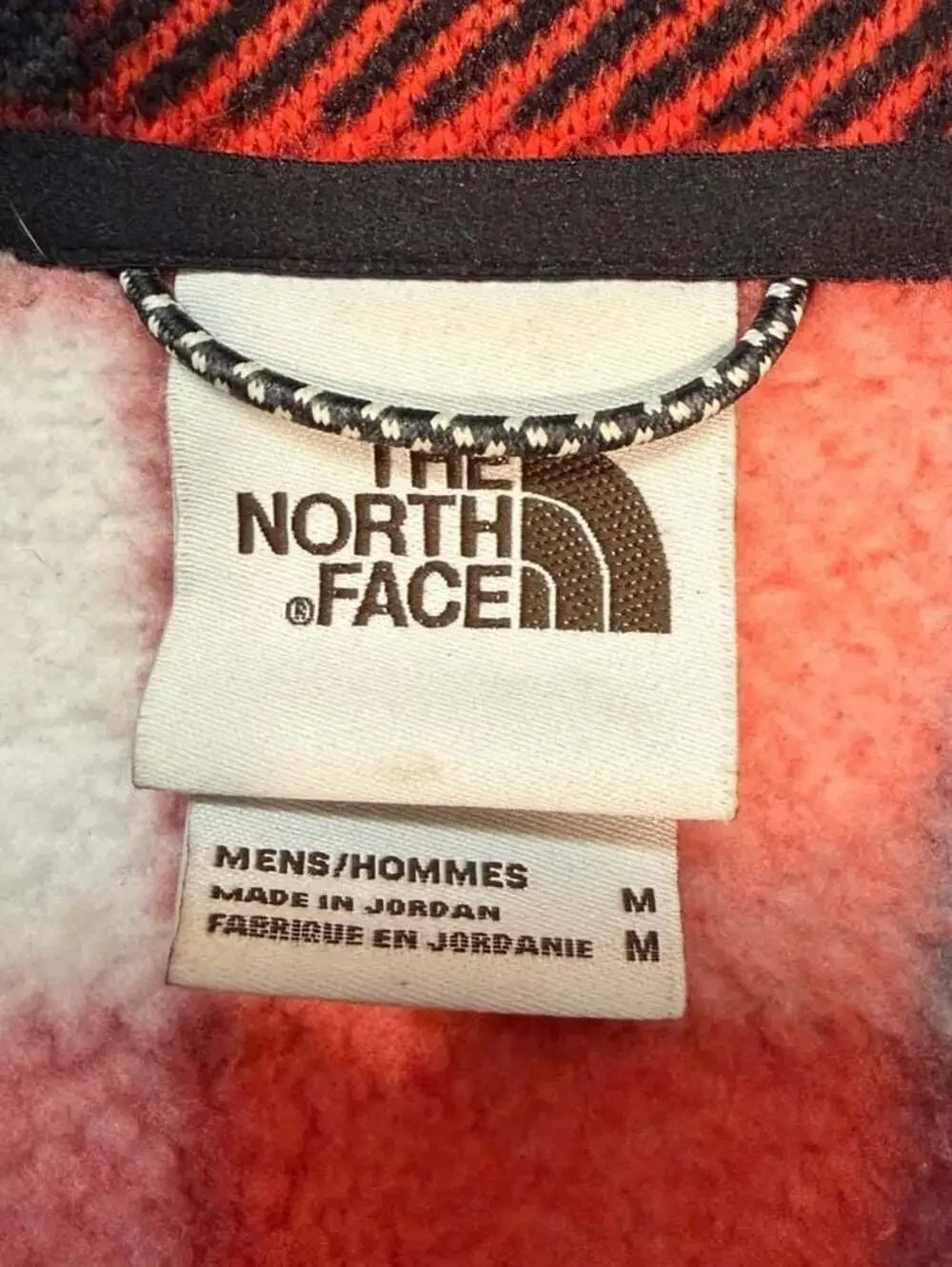 The North Face Men's Gordon Lyons Red Black Plaid 1/4 Zip Pullover Size M